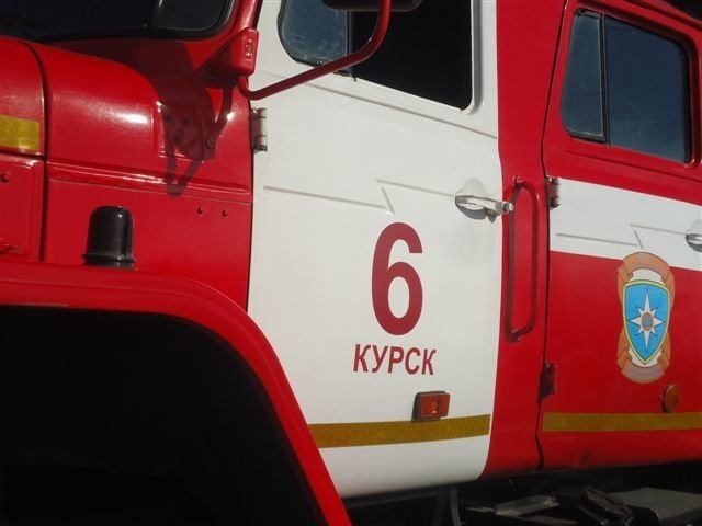 Пожар на Льговском повороте в городе Курске