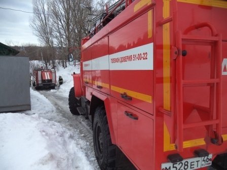 Пожар в с. Б. Угоны  Льговского района