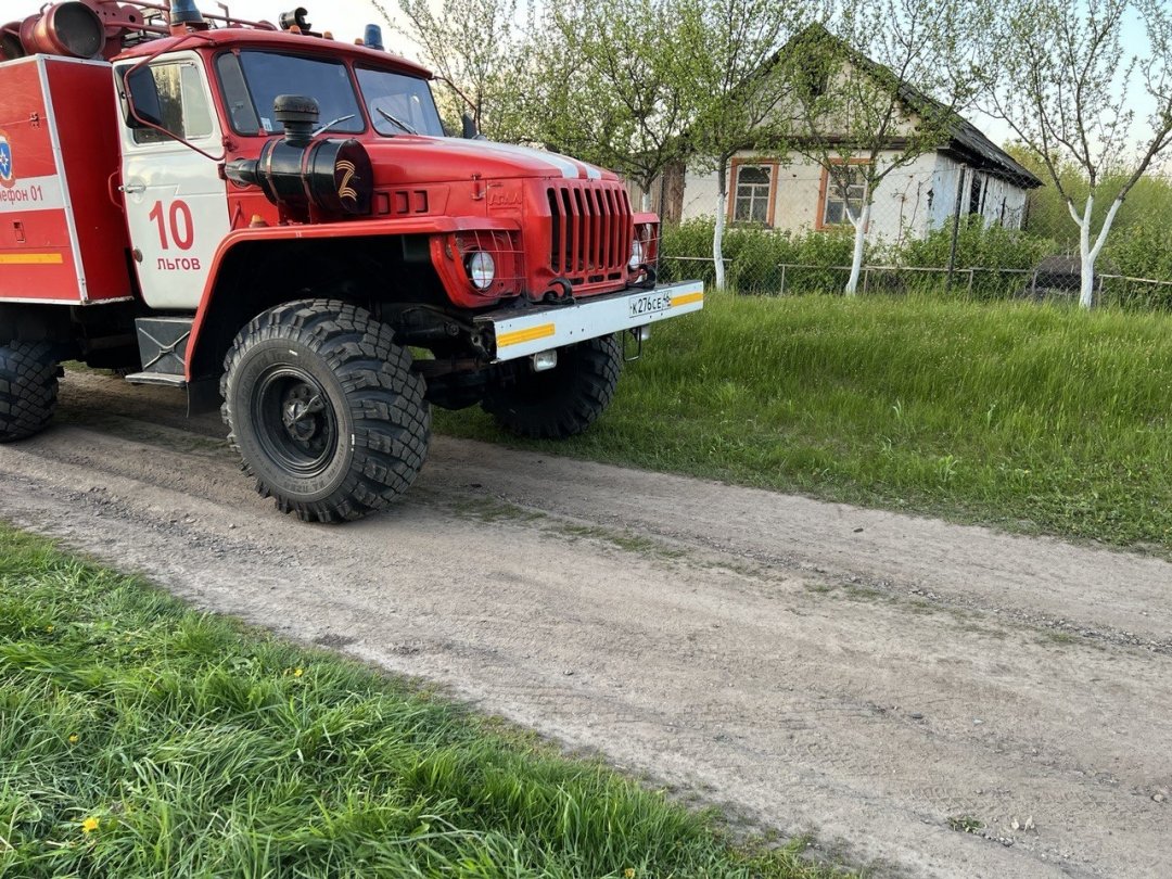 Пожар в Льговском районе