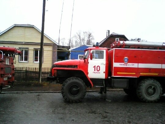 Пожар в Льговском районе, с. Ольшанка